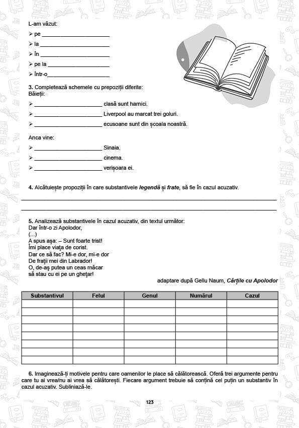 Anderco Daniela, Ballos Camelia, Bozga Anda, Bumb Viorica, Luca Laura, dr. Maier Arnold: Caiet de lucru – Exerciții de limbă/teorie literară și comunicare în limba română clasa a V-a