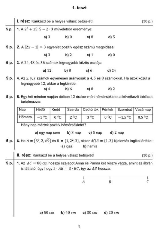 Orbán Julianna Enikő: Felmérő és ösztönző matek - Tesztek képességvizsgára készülőknek