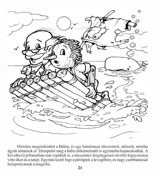 Pinocchio - carte de colorat de poveste