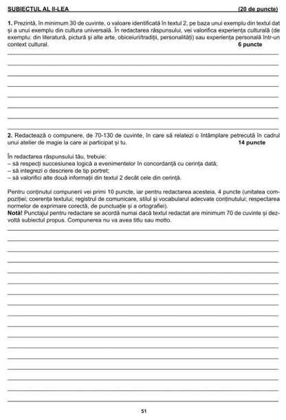 Anderco Daniela, Ballos Camelia, Bozga Anda, Bumb Viorica, Luca Laura, dr. Maier Arnold: Teste de pregătire pentru EVALUAREA NAȚIONALĂ Limba și literatura română pentru școlile și secțiile cu predare în limba maghiară - Vol. II