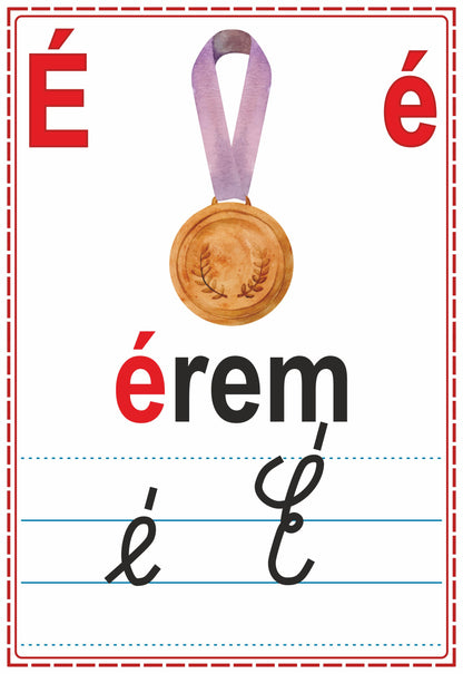 Întregul alfabet maghiar ilustrat.