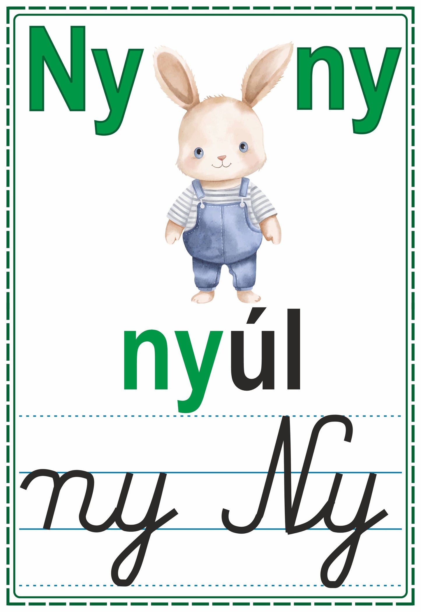 Întregul alfabet maghiar ilustrat.