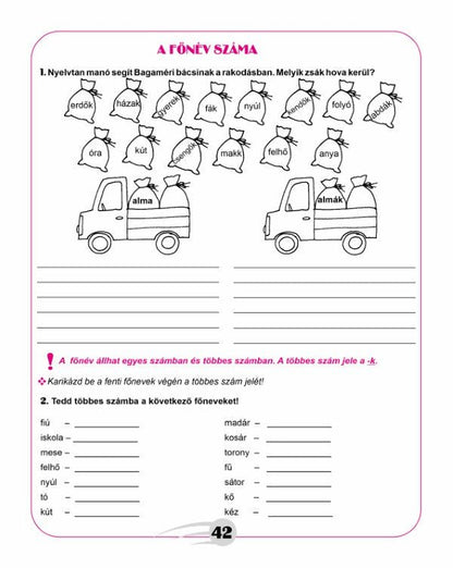 Belluska Éva, Szejke Ottilia: Lumea limbii noastre materne - Caiet de lucru de limba maghiară, clasa a III-a.