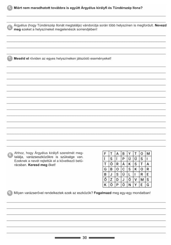 Burja-Veinberg Melinda, Jáger dr. Péter Mónika, Pap Erika-Nóra: Magyar nyelv és irodalom munkafüzet a VII. osztály számára