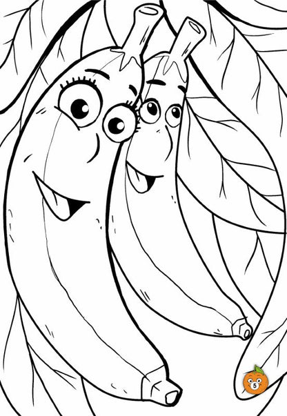 Fructe – Carte de colorat