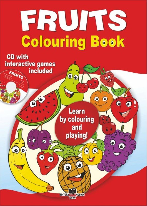 Fructe – Carte de colorat
