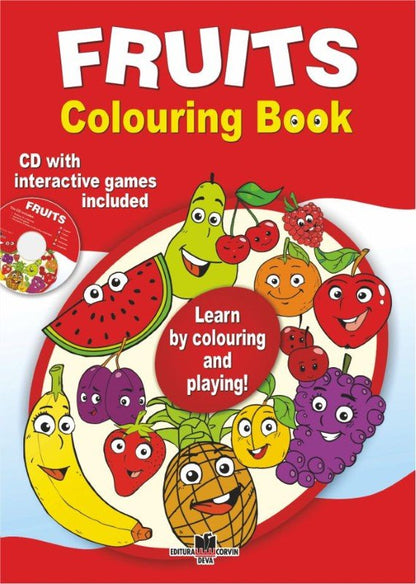 Fructe – Carte de colorat