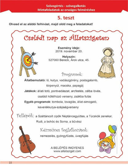 Jakab Tímea, Kelemen Éva, dr. Szabó Katalin: Mintafeladatok az országos felméréshez, I. félév