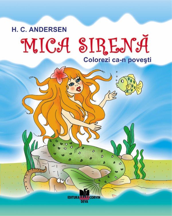 Mica sirenă - carte de colorat