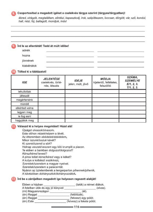 Pap Erika-Nóra, Rus Annamária: Magyar nyelv és irodalom munkafüzet a VI. osztály számára