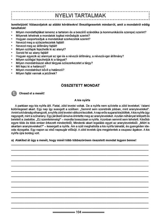 Pap Erika-Nóra, Rus Annamária: Magyar nyelv és irodalom munkafüzet a VIII. osztály számára