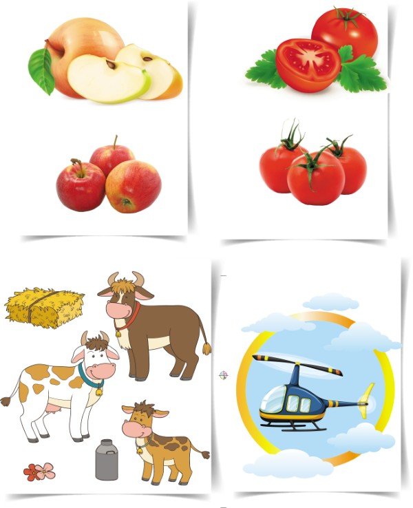 Set magnetic pentru grădiniță (52 de carduri magnetice)